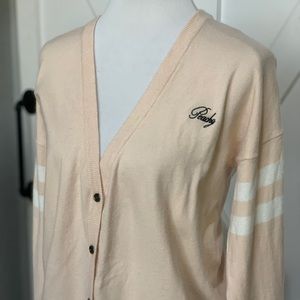 Forever 21 “peachy” long sleeve button down sweater